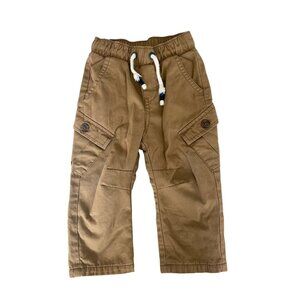 Cat & Jack Brown Khaki Warm lined cargo Pants 12 Months